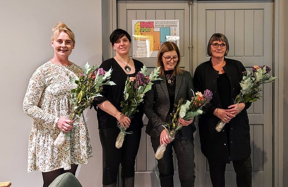 Fráfarandi stjórn: Frá vinstri, Helga, Lilja, Kristjana, Guðrún Birna á myndina vantar Kristínu, Aða…