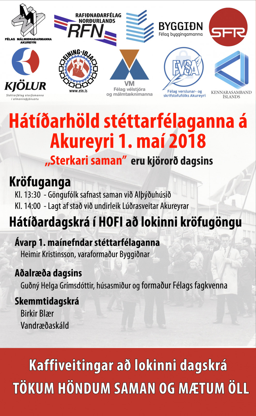 1 maí hátíðarhöld 2018