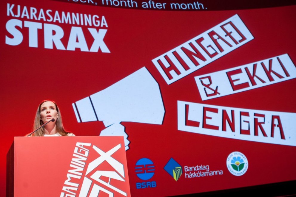 Góð mæting á baráttufundi í gær