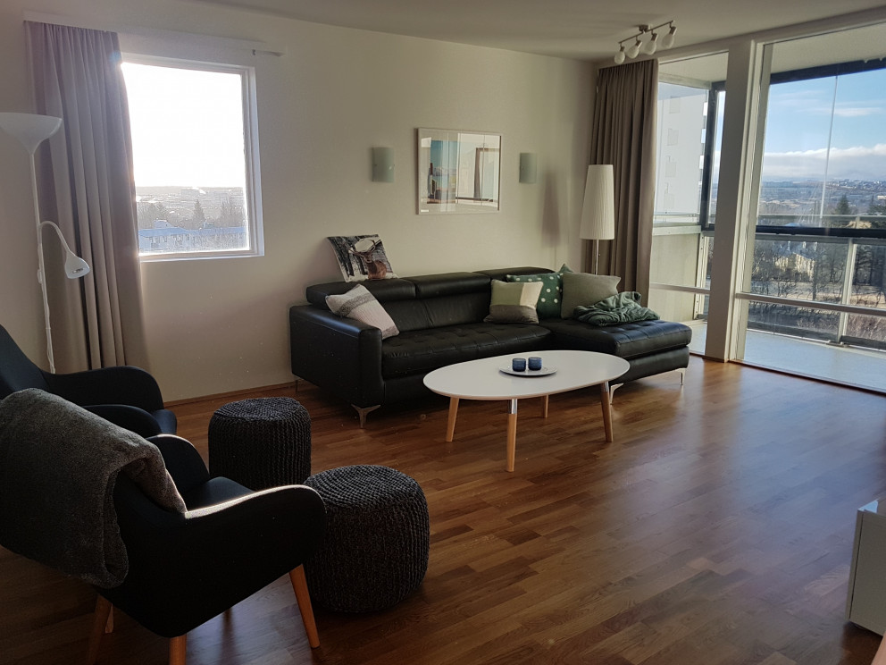 Séð inn í stofuna í Jötunheimum